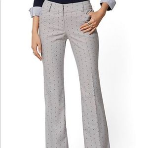 New York and company grey pants/blue dots sz 18